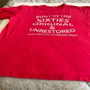 Men’s Graphic Tee Short Sleeve 100% Cotton Red